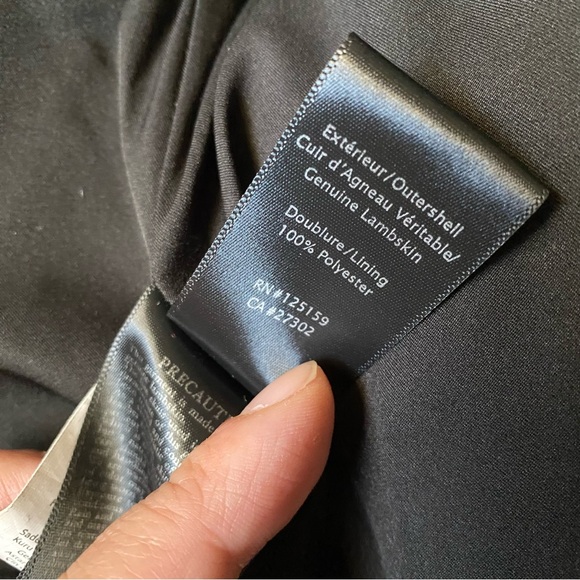 Mackage Aritzia Black Lambskin Leather Sleeveless Motorcycle Moto Vest - Picture 8 of 14